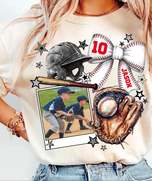 Personalize able Baseball Picture T-shirt