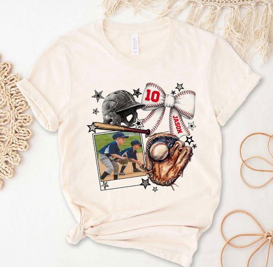 Personalize able Baseball Picture T-shirt