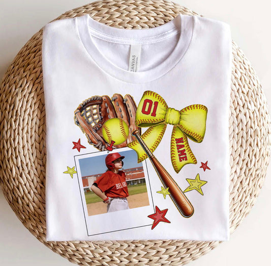 Personalize able Picture Softball T-shirt